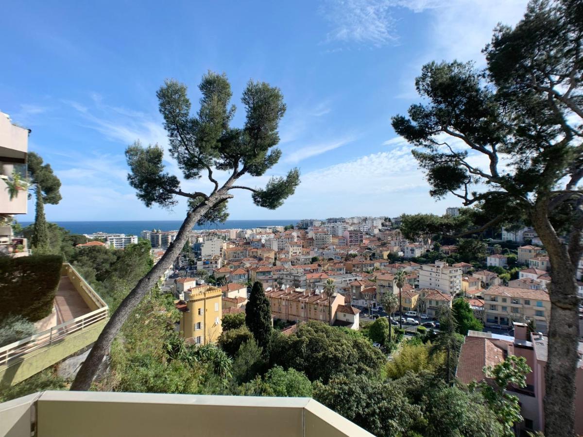Nice, Grand Studio - Piscine - Terrasse Vue Mer Exterior foto