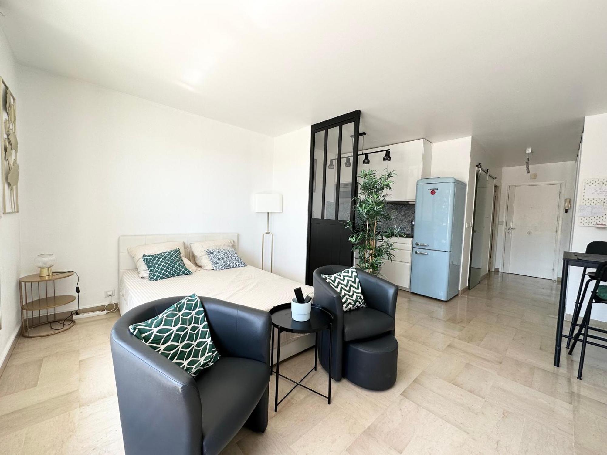 Nice, Grand Studio - Piscine - Terrasse Vue Mer Exterior foto