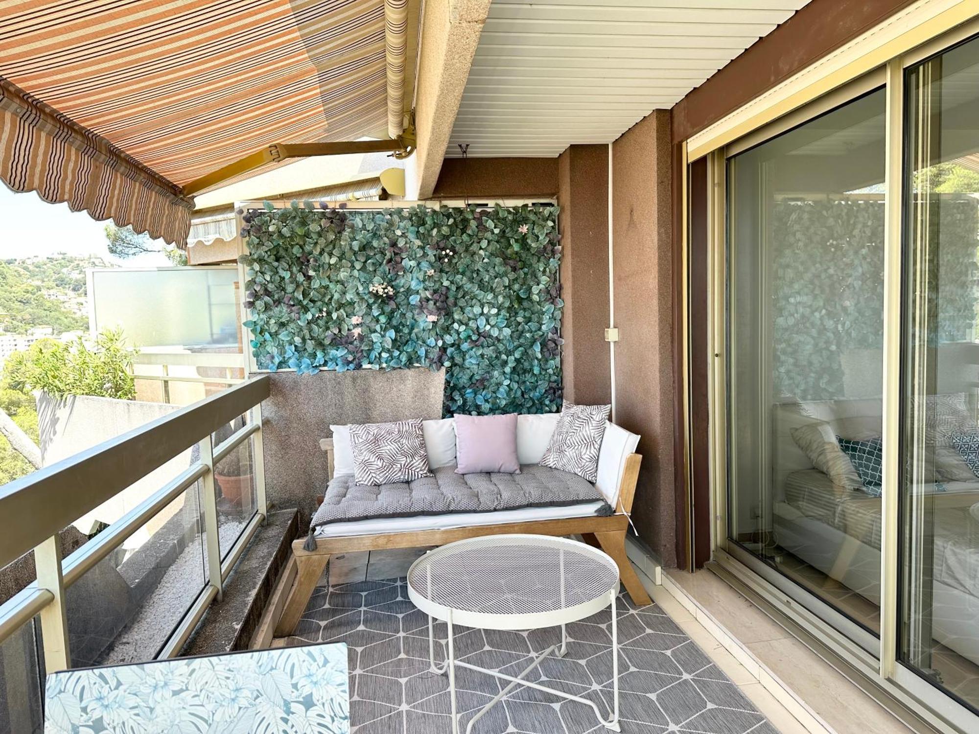 Nice, Grand Studio - Piscine - Terrasse Vue Mer Exterior foto